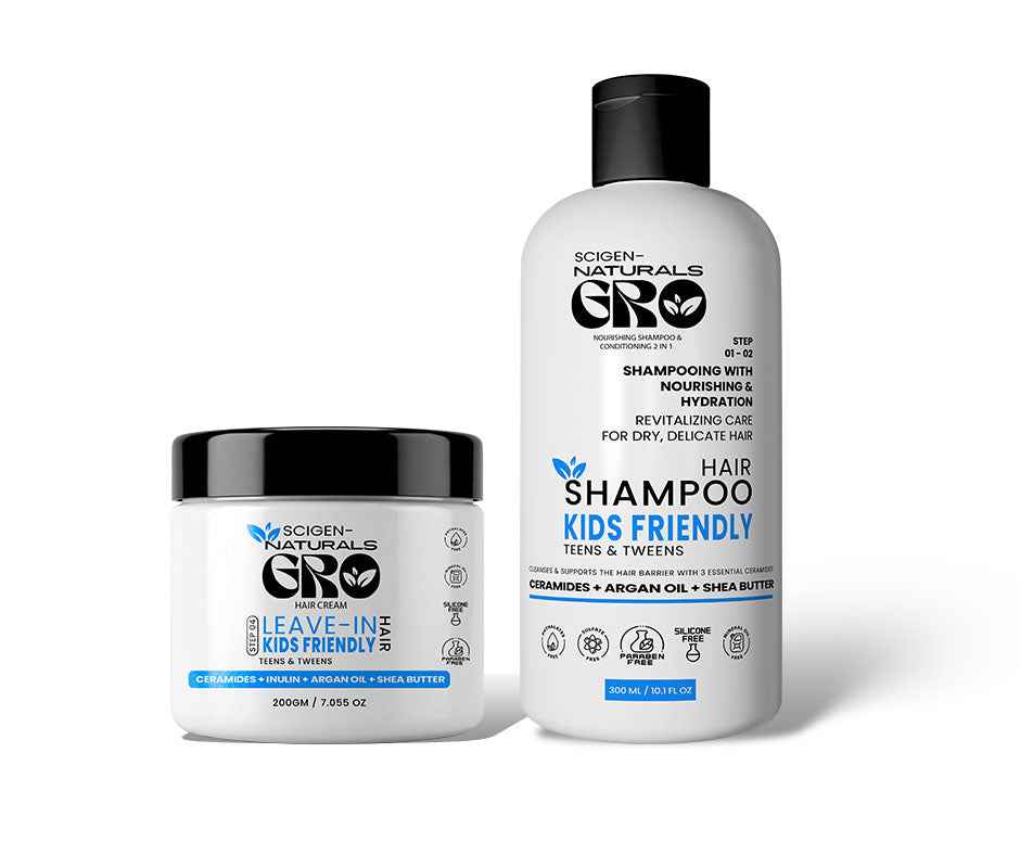Scigen Naturals Gro Hair Barrier Care Duo | Essential Set for Dry & Curly Hair